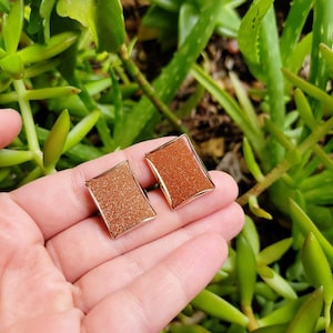 Vintage Sunstone Cuff Links