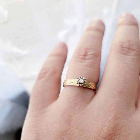 ヴィンテージ ソリッド 10K 10カラット ゴールド ジプシー