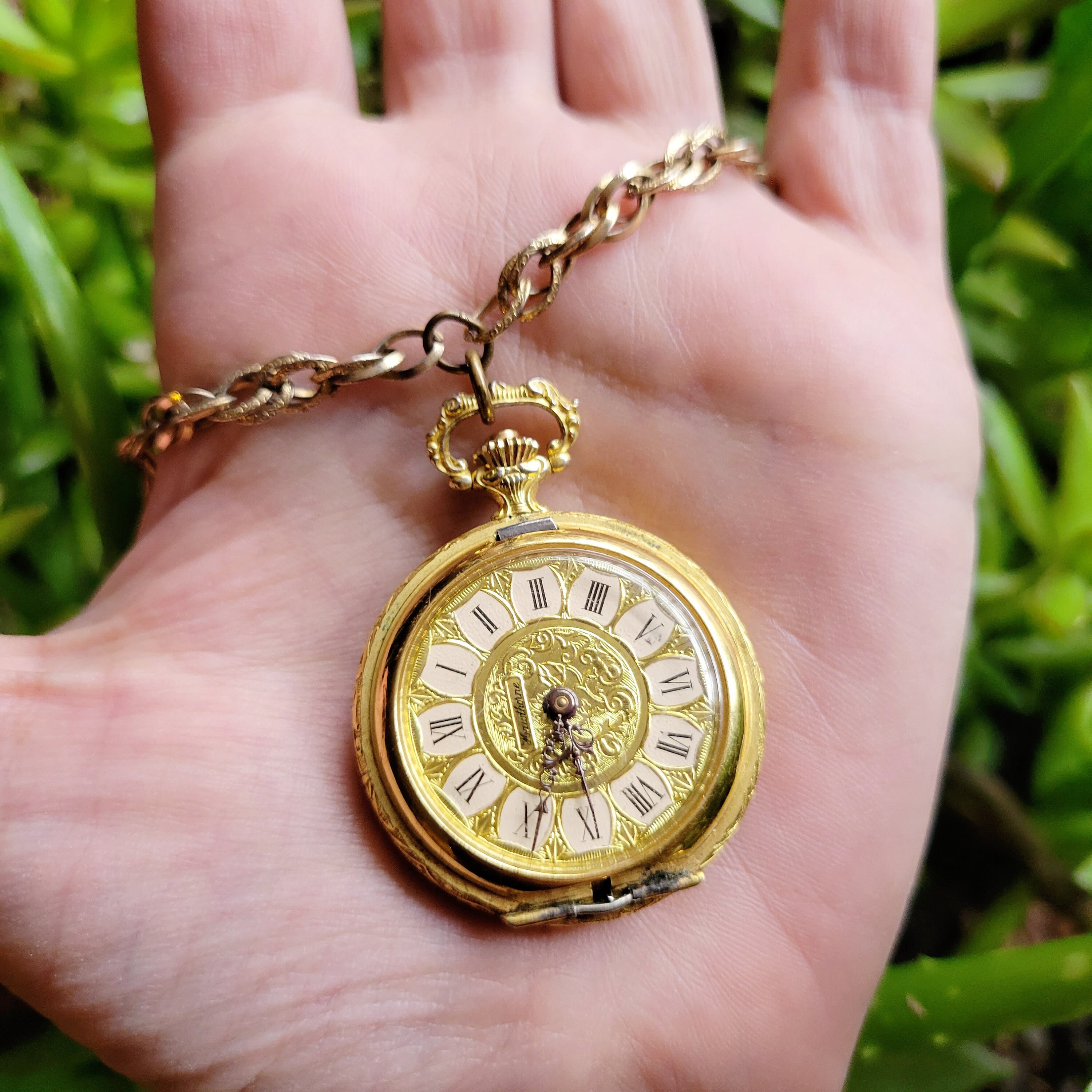 Antico Retro numeri romani Display orologio da tasca al
