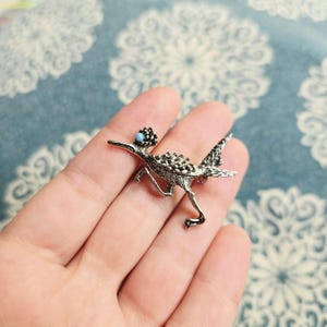 vintage ピンブローチ　ナバホ　インディアンジュエリー ロードランナー ヴィンテージ ナバホ族 ターコイズ ロードランナー バード シルバー