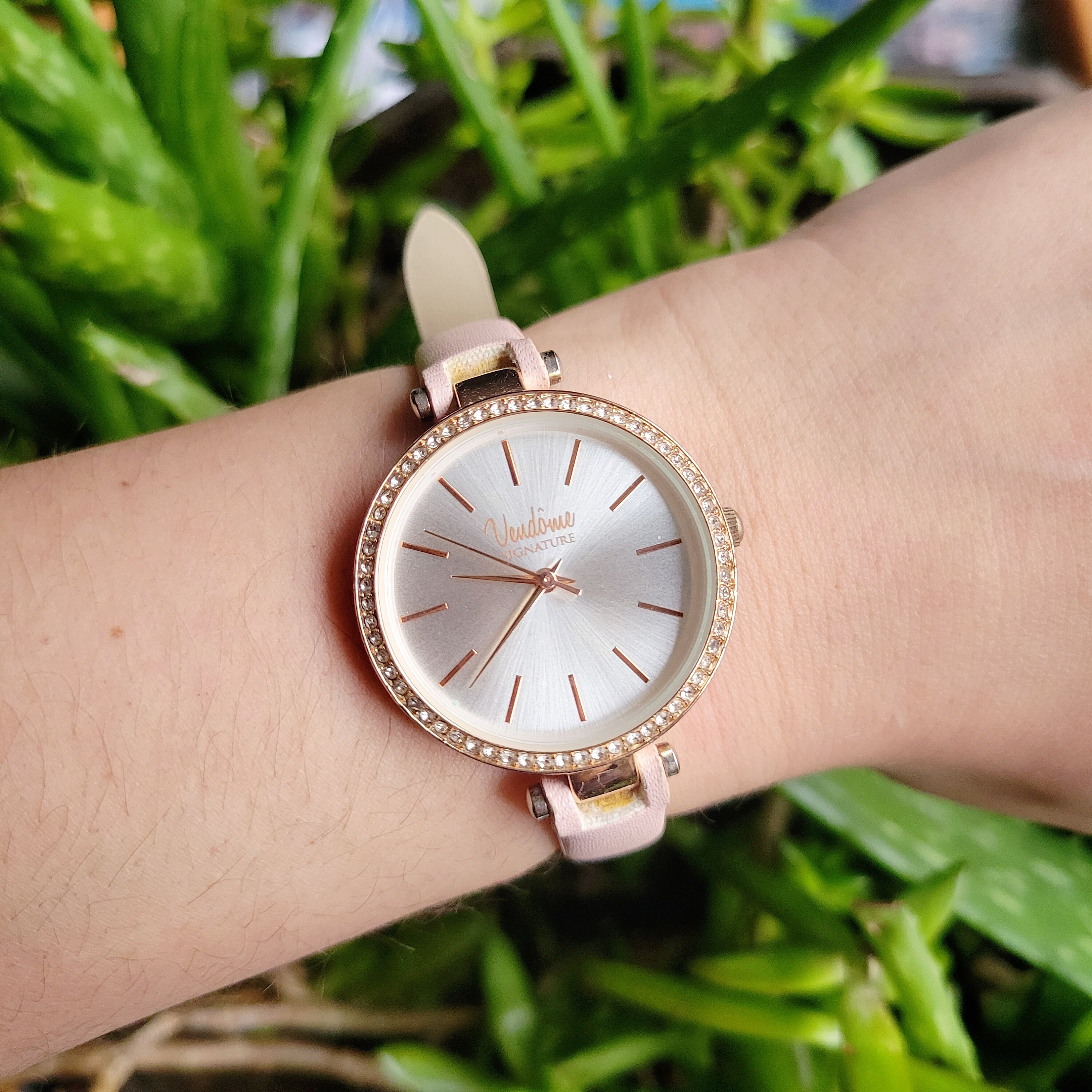 Classic Baby Pink Vendôme Signature Rhinestone Watch - Etsy