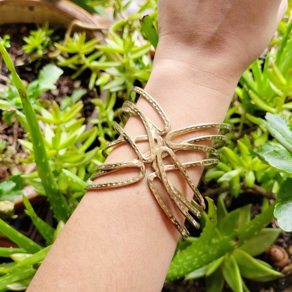 Vintage Chunky Wire Cuff Bracelet - image 2