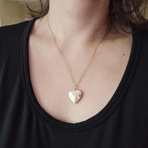 Vintage Gold Heart Locket Necklace