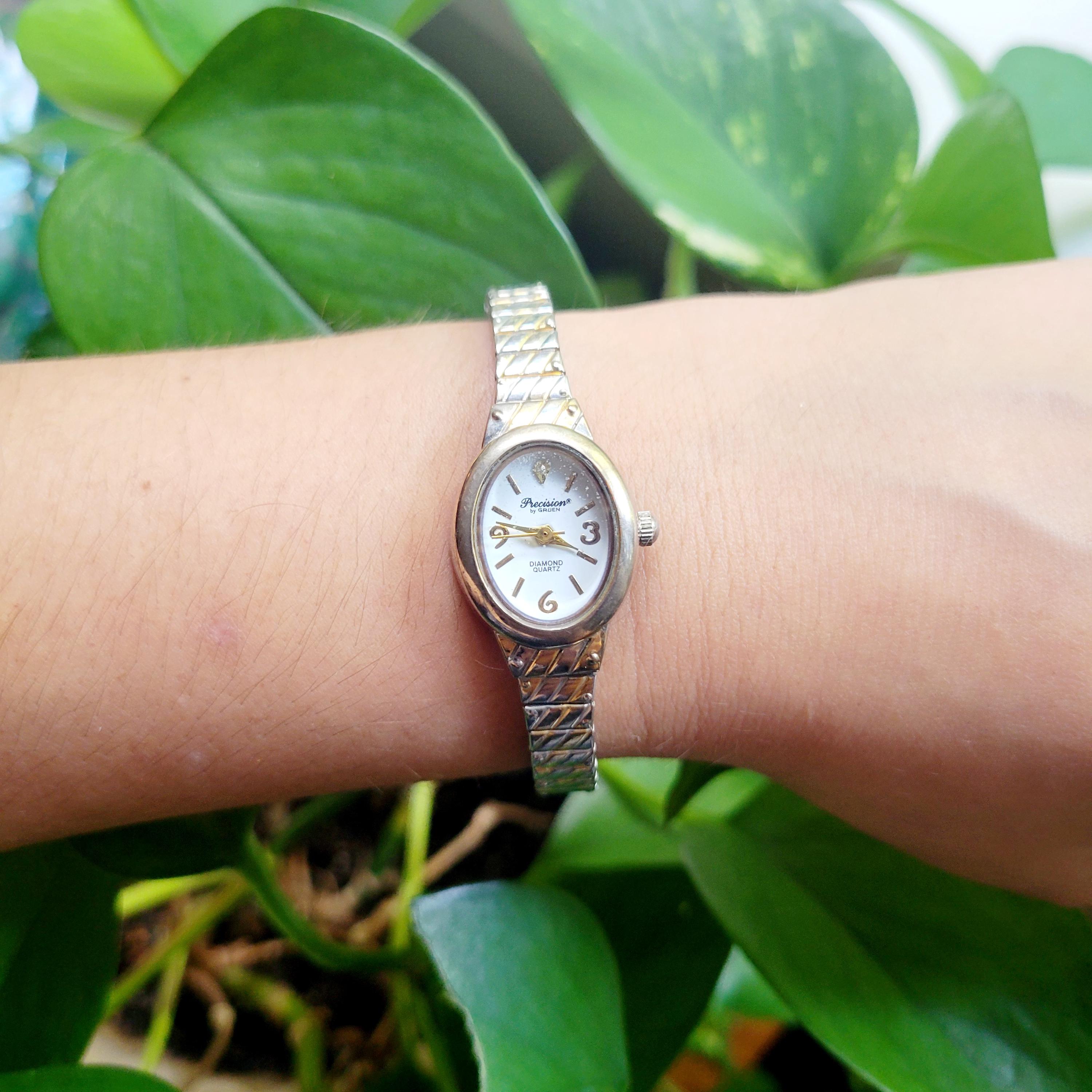 Vintage Precision by Gruen Genuine Diamond Quartz Dainty  display picture 2