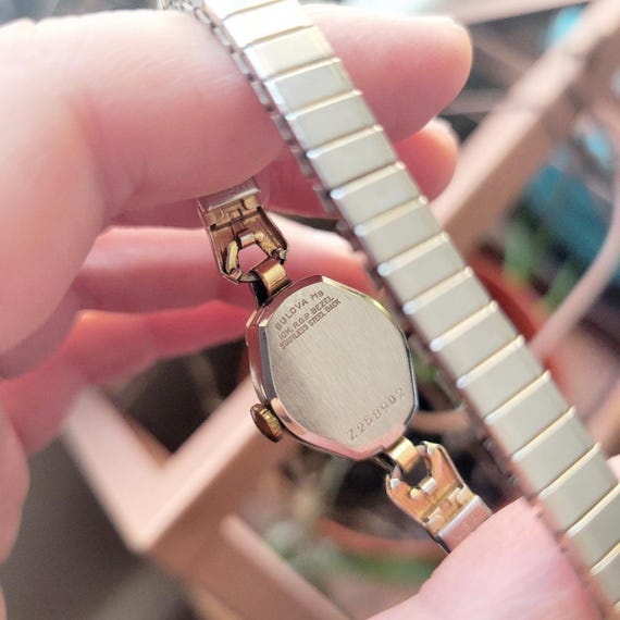 Vintage 10K RGP Bulova Gold Art Deco Style Dainty Classic 
