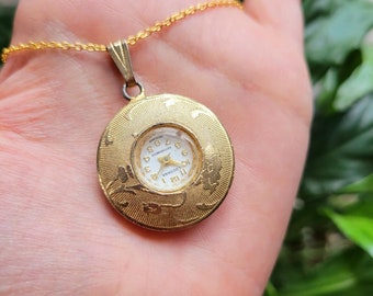 Vintage Vibro Ladies Necklace Pendant Watch Winds Runs Works s-l400.jpg main image 4