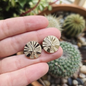 Vintage Gold Eagle Simple assic Round Cuff Links