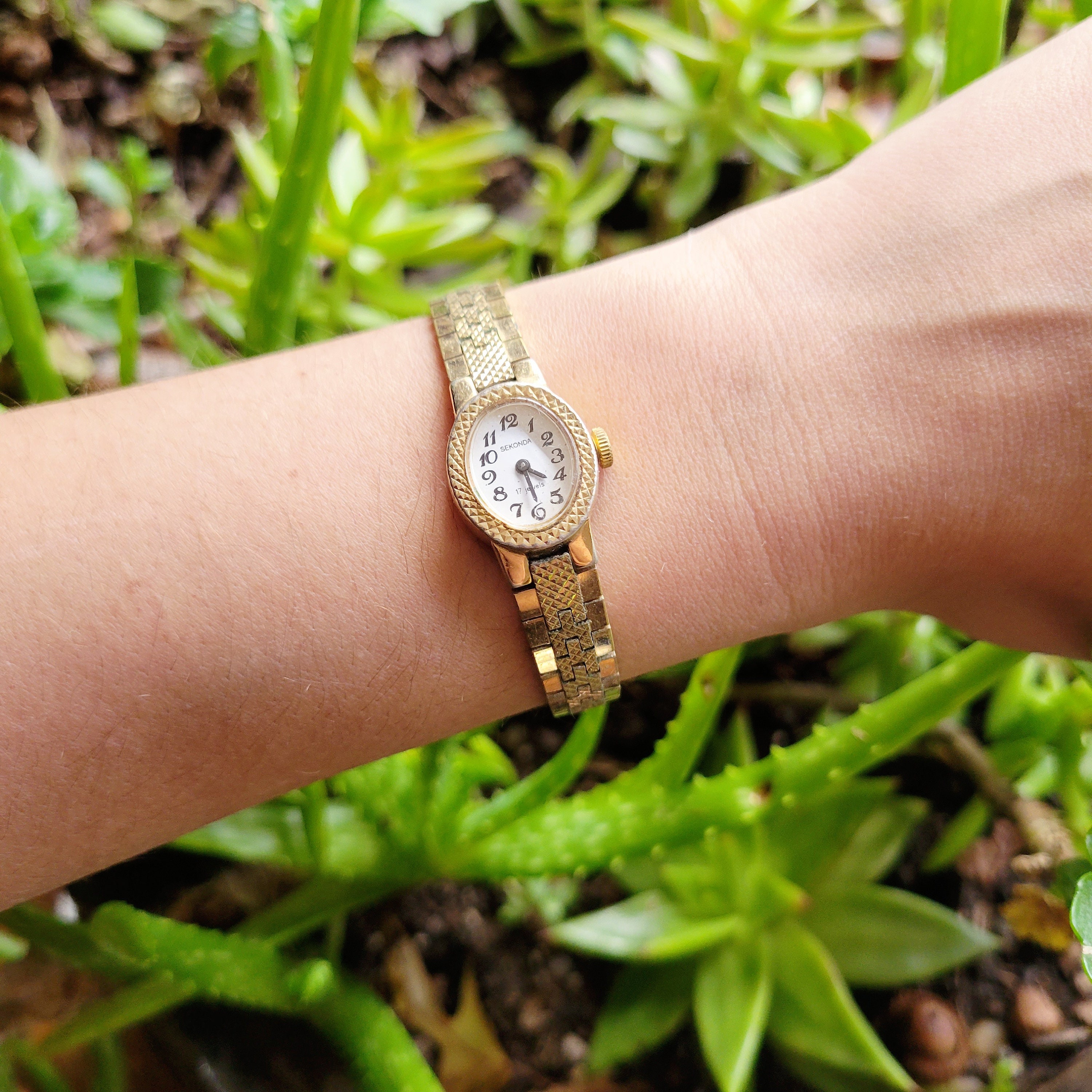 Vintage Sekonda 17 Jewels Dainty Gold Watch UK