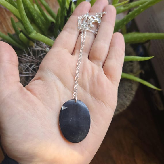 Handmade Thai Abalone Shell Geometric Pendant Nec… - image 5