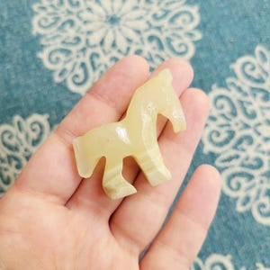 Vintage Handcarved Stone Horse Figurine