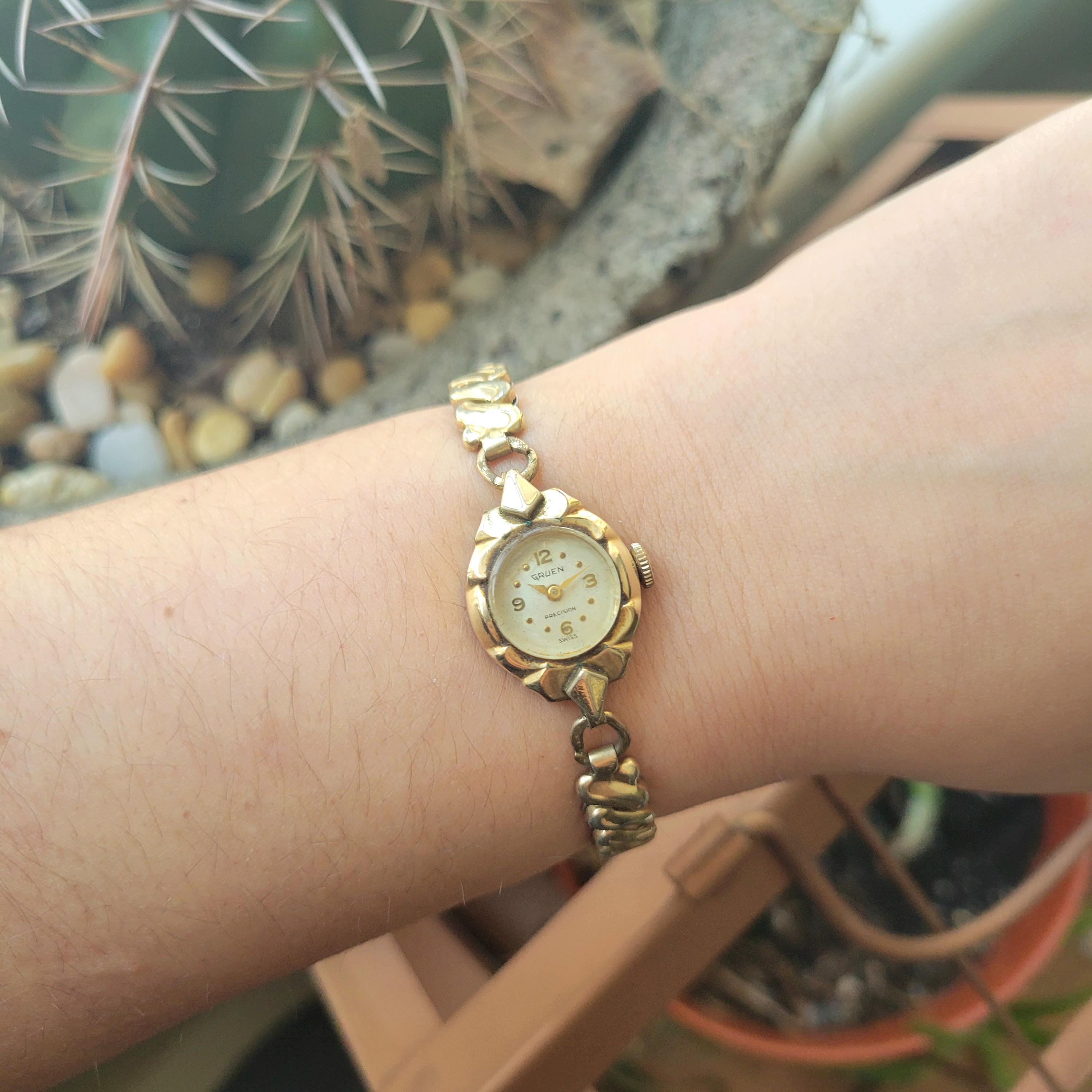 Vintage 10K RGP Gold Dainty Classic Ornate Stretch Watch - Etsy
