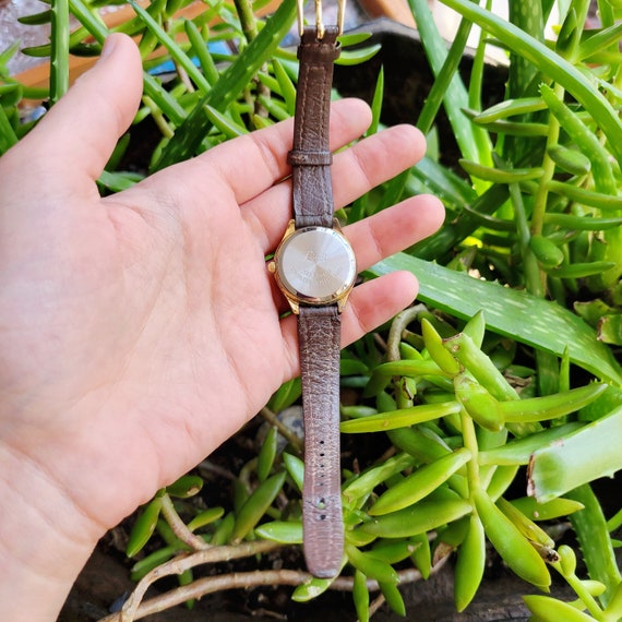 Vintage Limit Genuine Brown Leather Watch - image 7