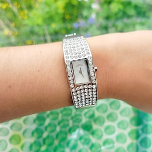 Classic Oasis Silver Rhinestone Watch