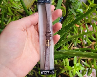 Vintage Kreisler 3/8 Brown Lizard Leather Adjustable Watchband