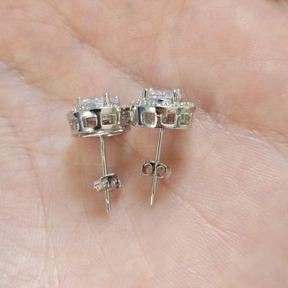Solid 925 Sterling Silver CZ Studs - image 6