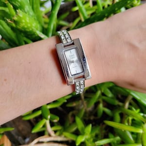 Classic Good Times Silver Rhinestone Quartz Watch