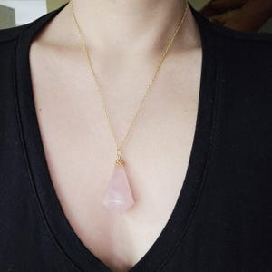 Vintage Pink Quartz Necklace