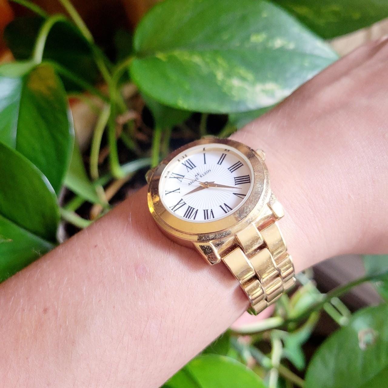Vintage Anne Klein Gold Roman Numerals Classic Watch - Etsy display picture 2
