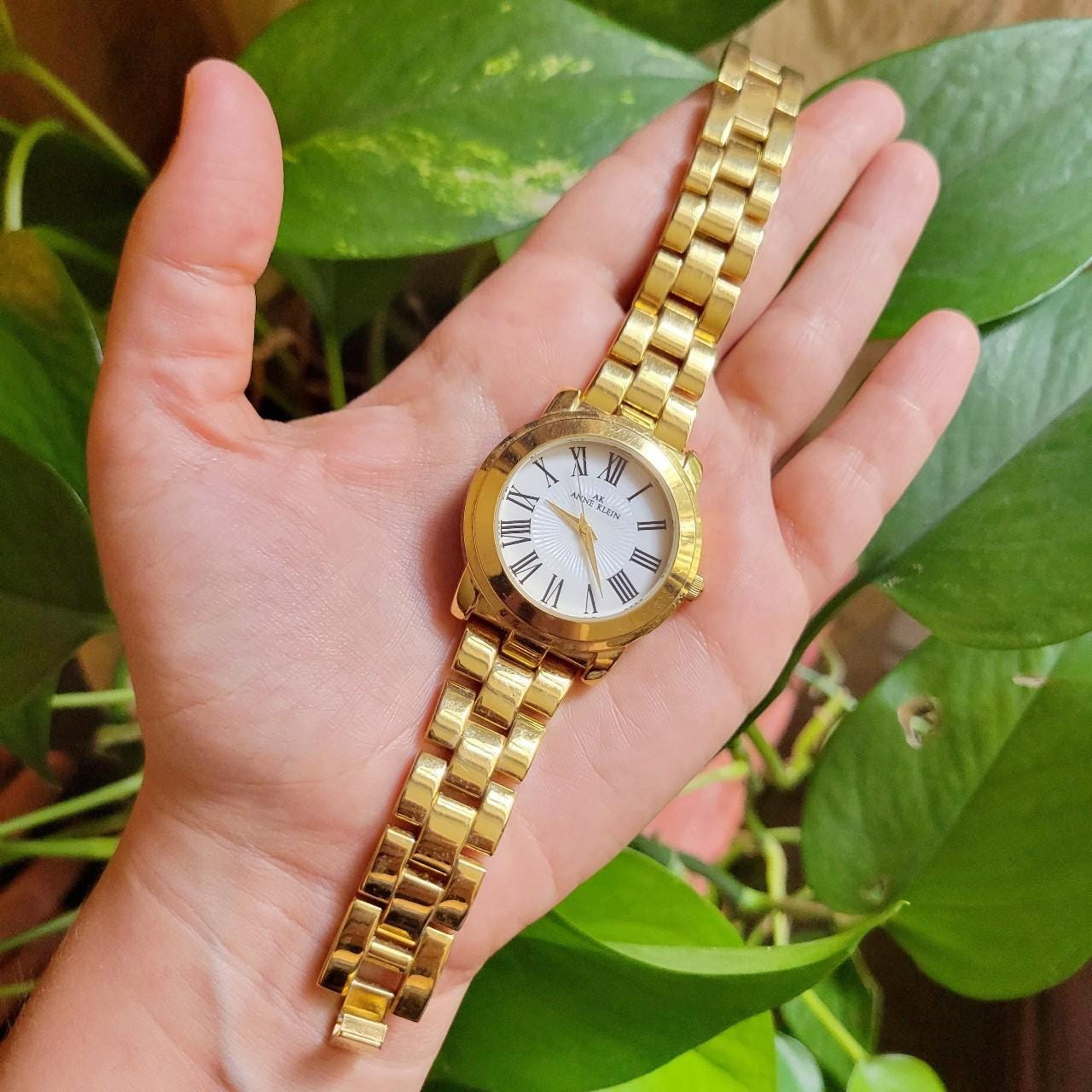 Vintage Anne Klein Gold Roman Numerals Classic Watch - Etsy display picture 3