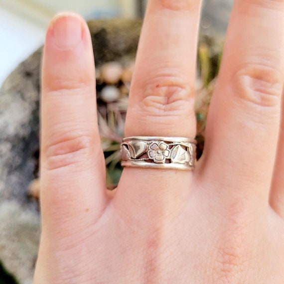 Vintage Uncas 925 Sterling Silver Wedding Ring, s… - image 4