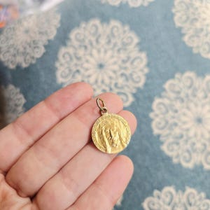 Vintage Dainty Gold Jesus Christ Pendant