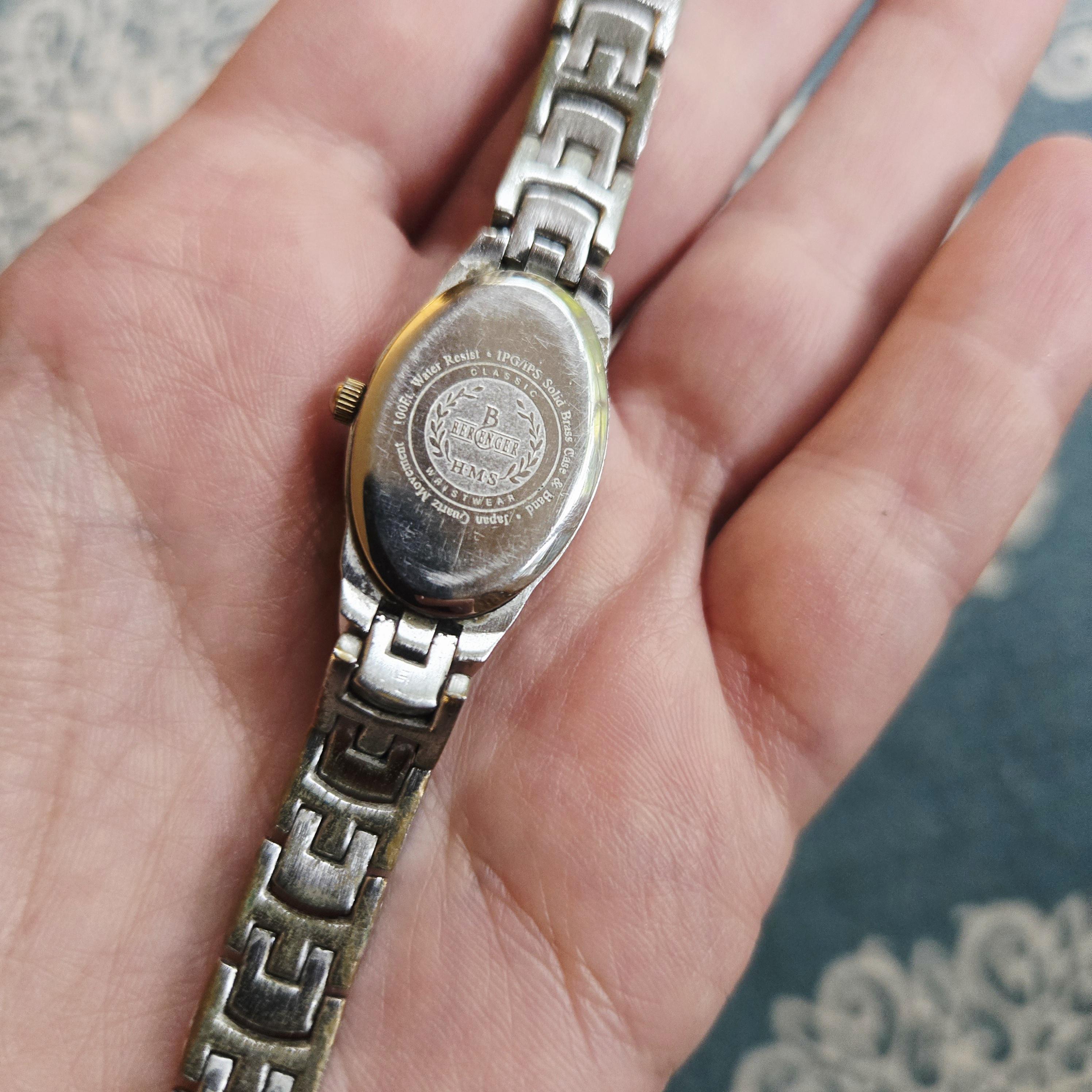 Vintage Berenger Silver & Gold Oval HMS Quartz Watch - Etsy