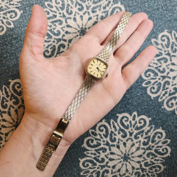 Vintage Gold Jules Jurgensen Square Quartz Watch Lot - 14K gold Jules Jurgensen vintage square face wrist  main image 2