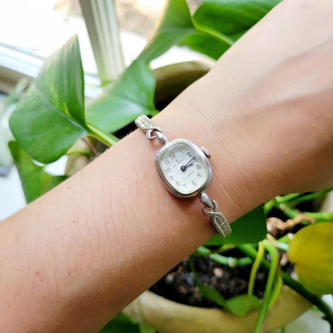 Montre Vintage Femme Helbros - Mécanique 17 Rubis, Style Antique, Occasion à Restaurer Ou Collection