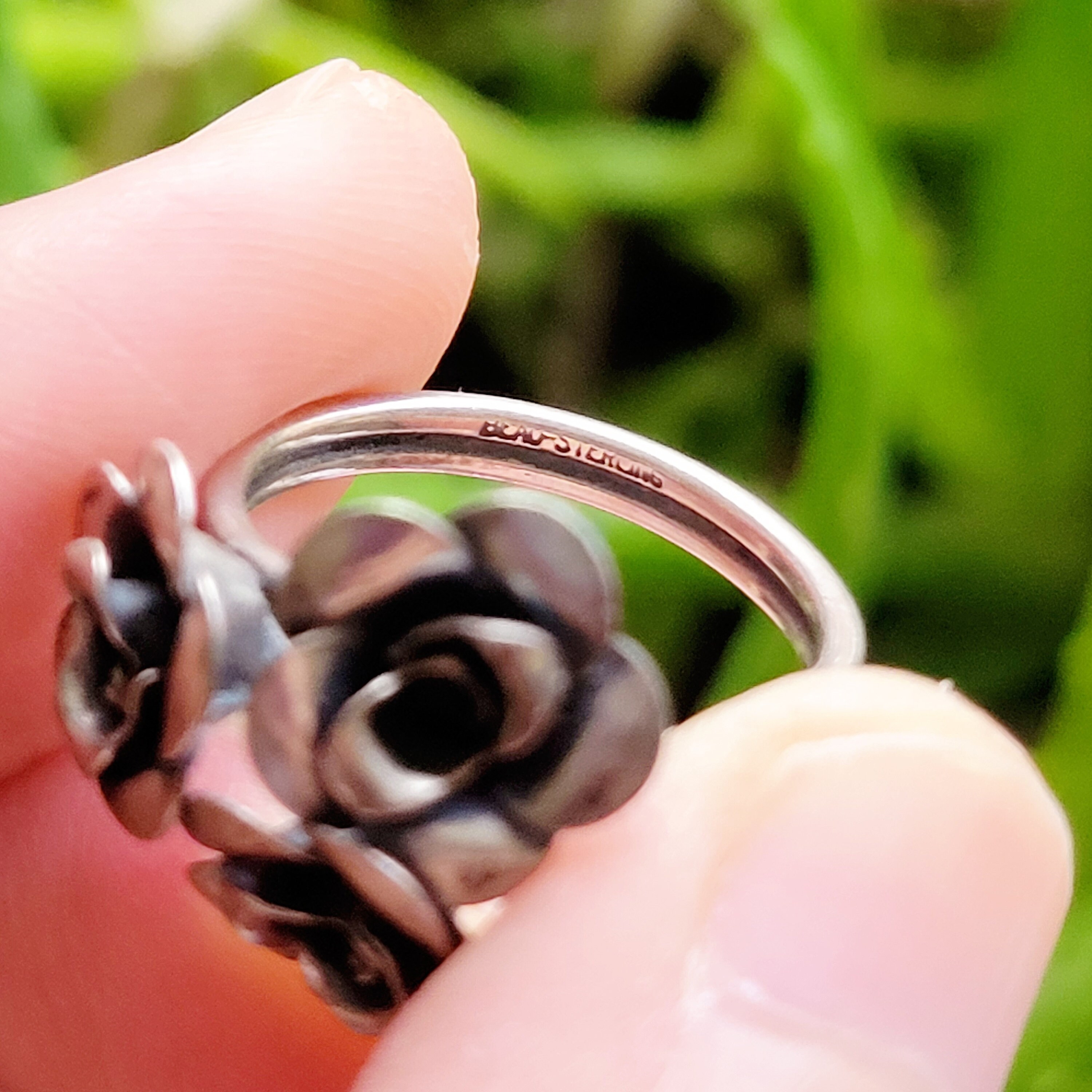 Vintage BEE Sterling Silver Cz Engagement Style Ring 925
