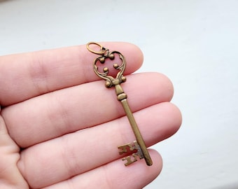 Vintage bronzen sleutelhanger