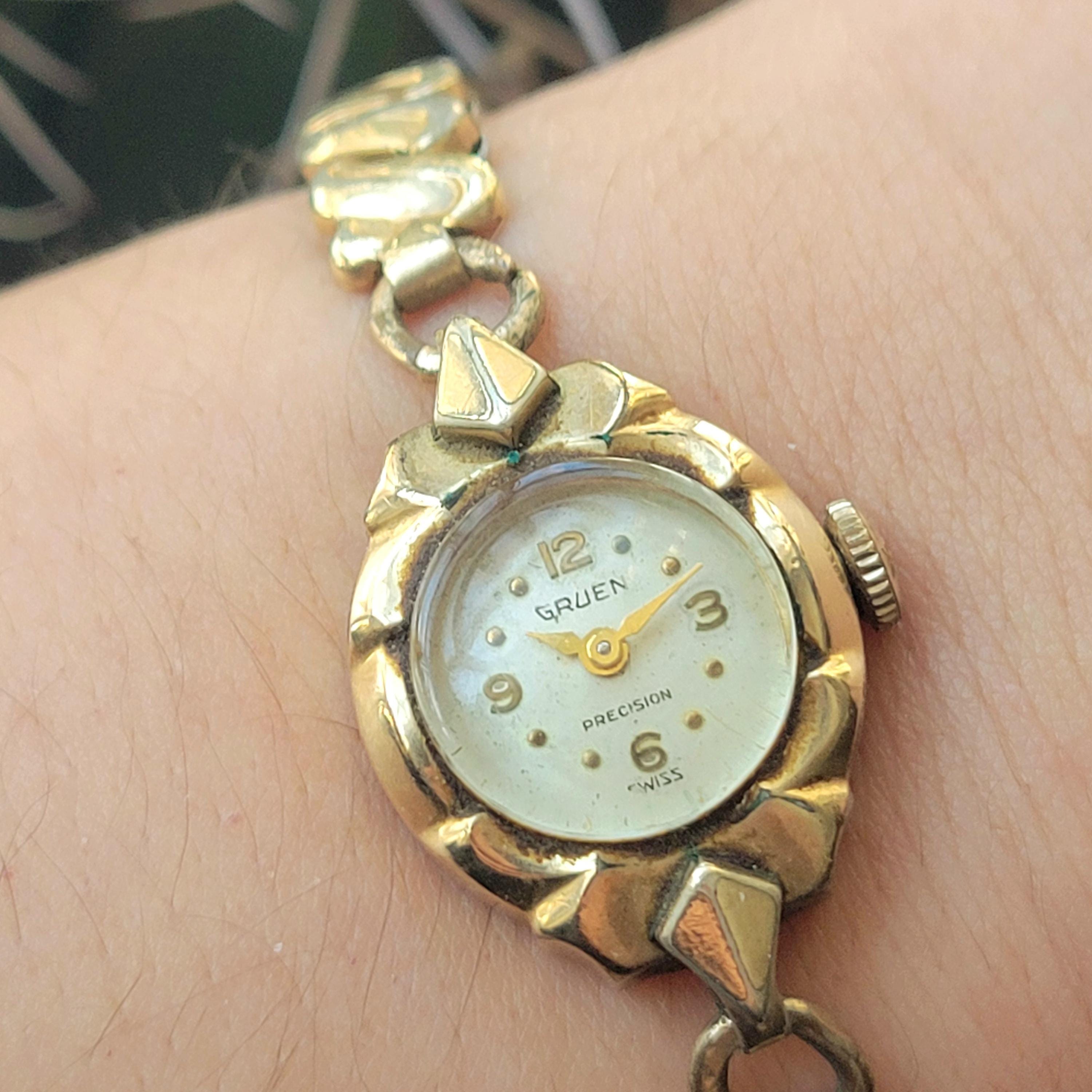 Vintage 10K RGP Gold Dainty Classic Ornate Stretch Watch - Etsy display picture 3
