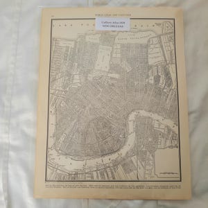 Vintage 1939 Collier's New Orleans Karte