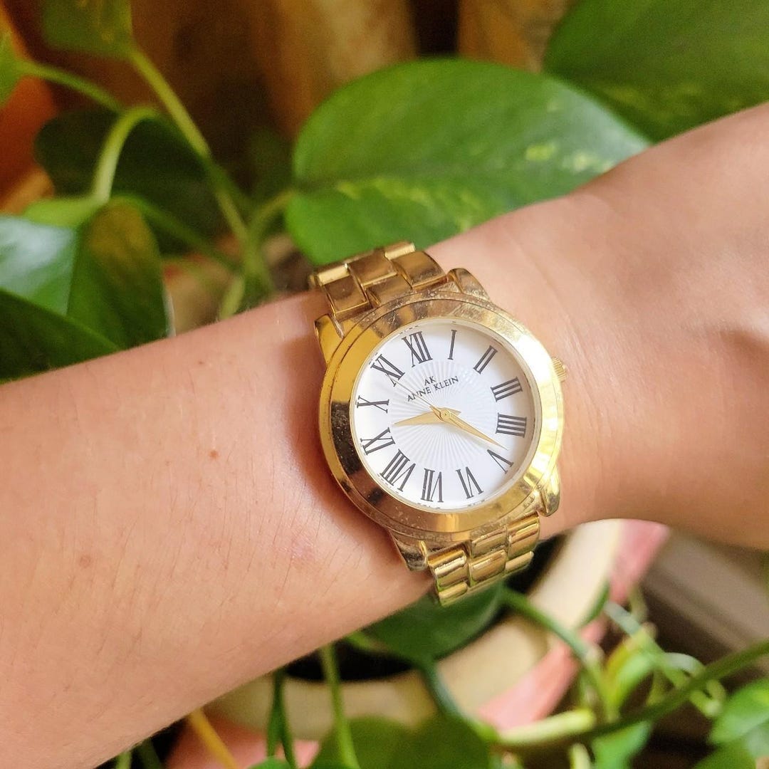Vintage Anne Klein Gold Roman Numerals Classic Watch - Etsy