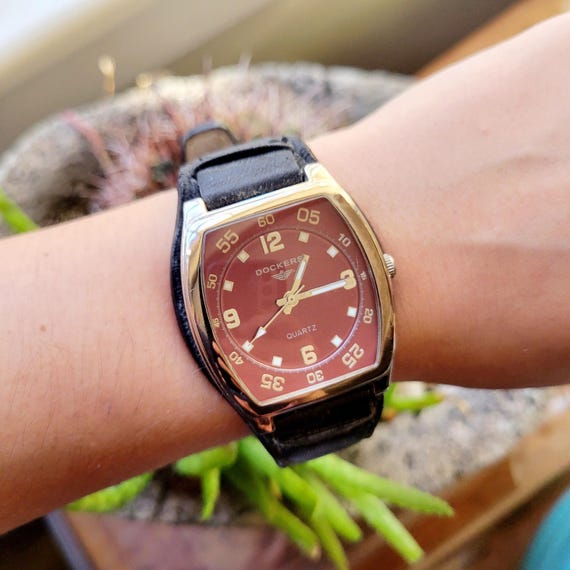JewelryWe Orologio Da Uomo Quadrato Con Cinturino In Pelle – Movimento Al Quarzo Giapponese, Datario, Numeri Romani, Regalo Con Sacchetto Di Velluto - 3