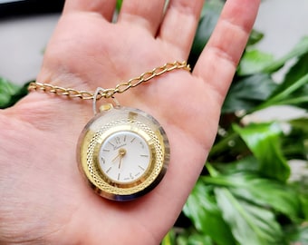 Vintage Swiss Lucerne Watch Necklace