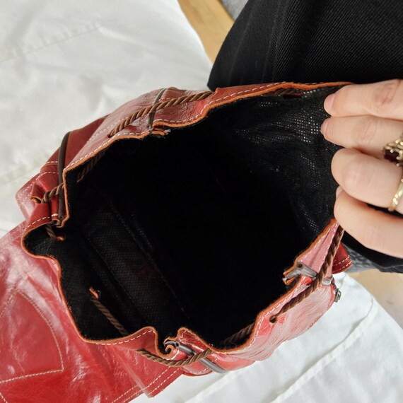 Genuine Leather Moroccan Handmade Cherry Leather Small  display picture 3