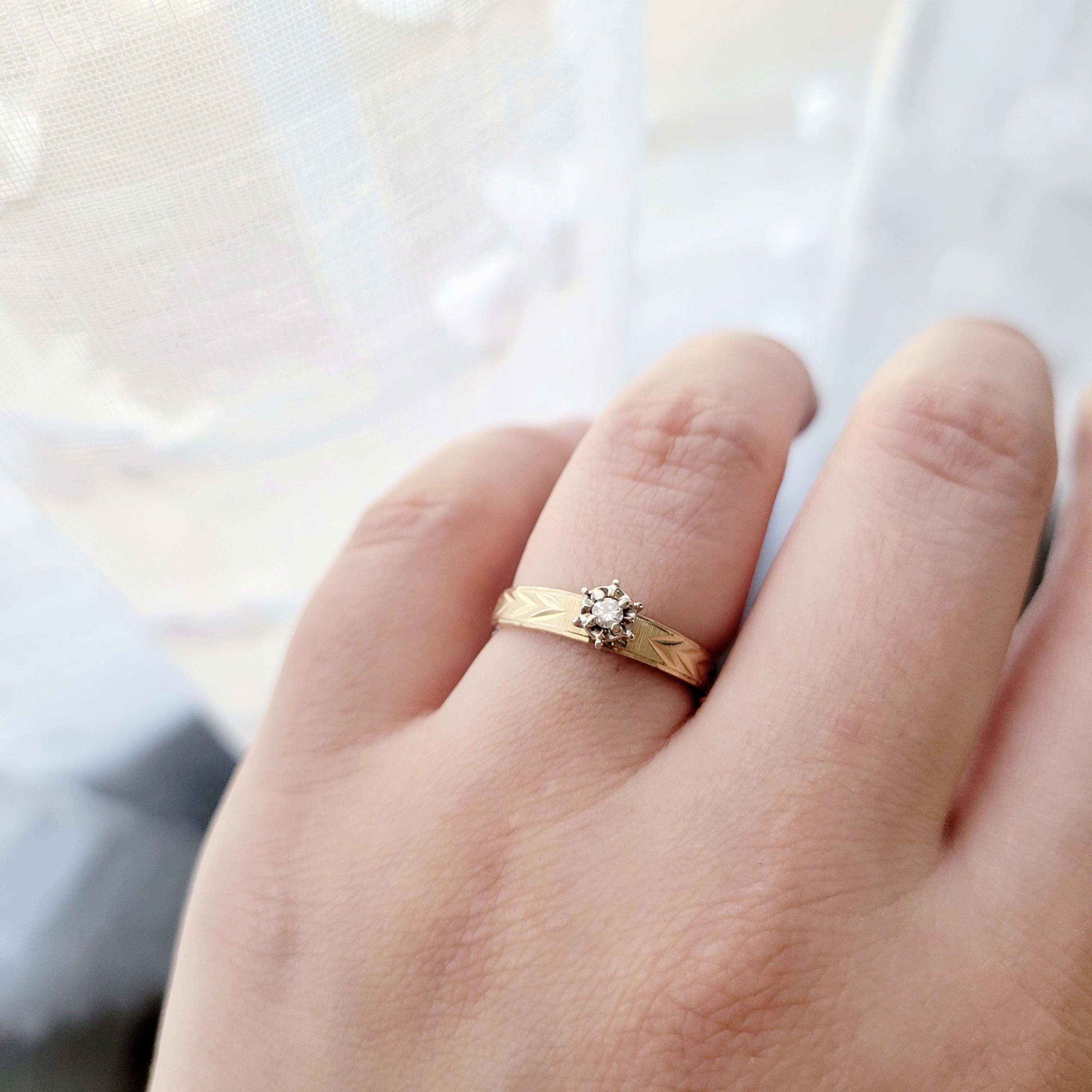 ヴィンテージ ソリッド 10K 10カラット ゴールド ジプシー