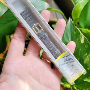 Vintage John Weitz Deluxe Lizard 121 6 390 7/16" 11mm Reg Ladies Classic Grey Leather Watchband