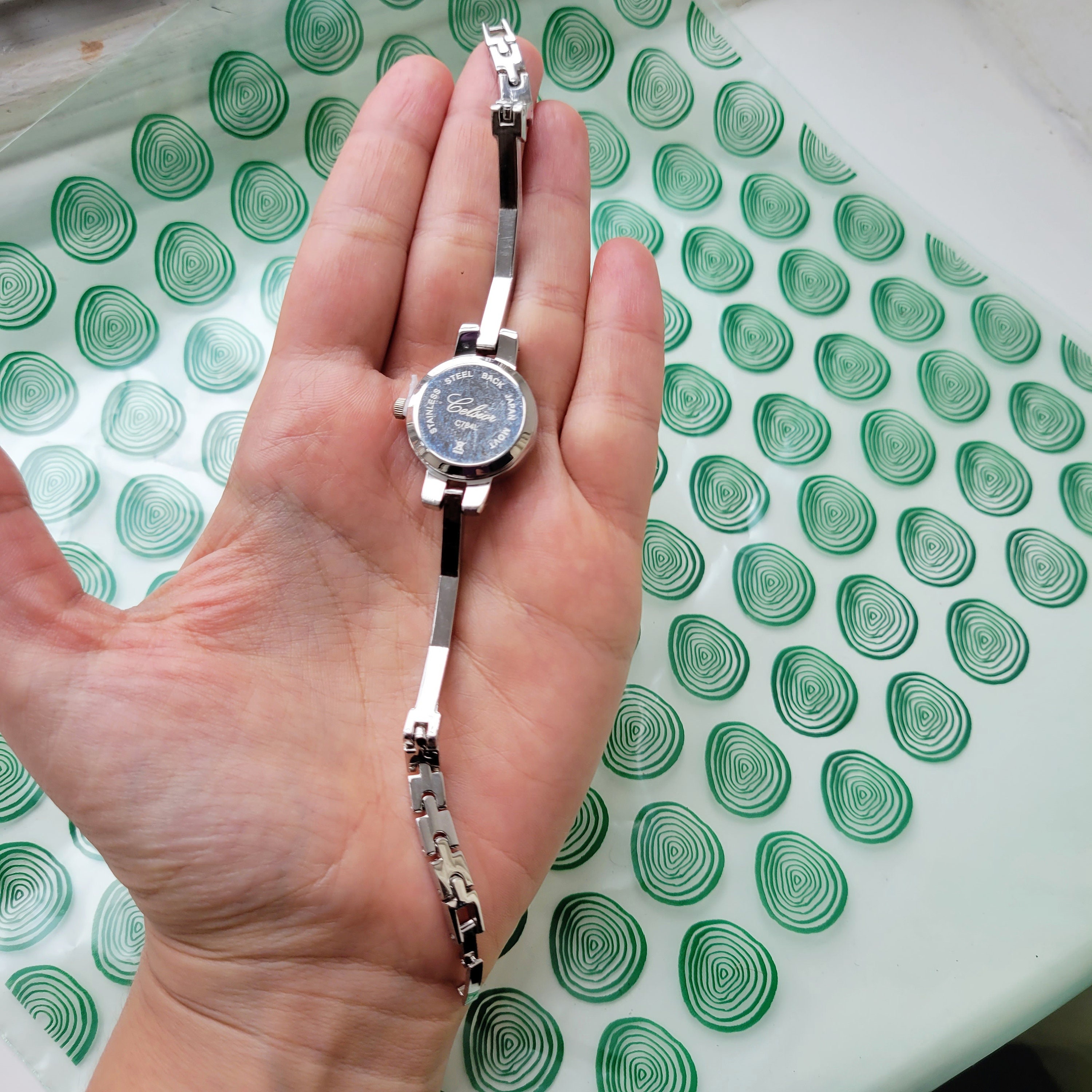 Celsior Silver Rhinestone Quartz Watch Etsy Finland