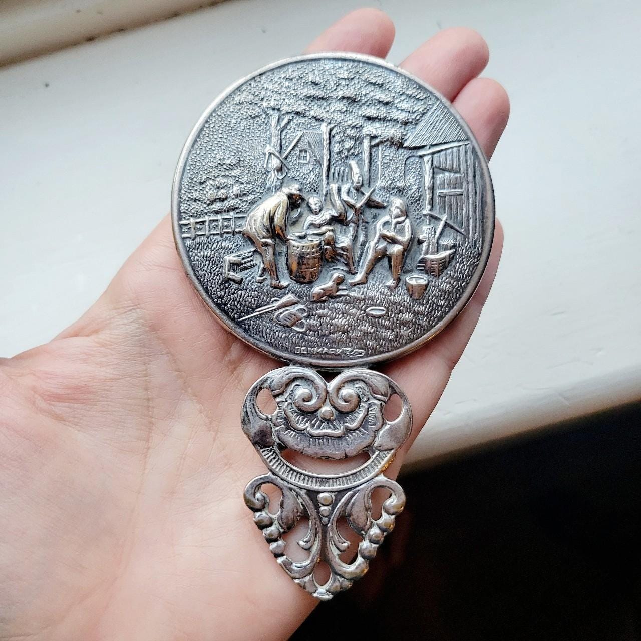 【銀111g】インド工芸品 ミニチュア兵士 4体セット ヴィンテージ ヴィンテージ ハンス ジェンセン 4.3 インチ 装飾銀メッキ デンマーク