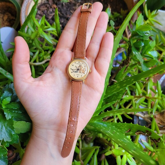 ZELDZAAM Vintage Saxon Tom Jerry 17 juwelen echt lederen horloge Etsy Belgie