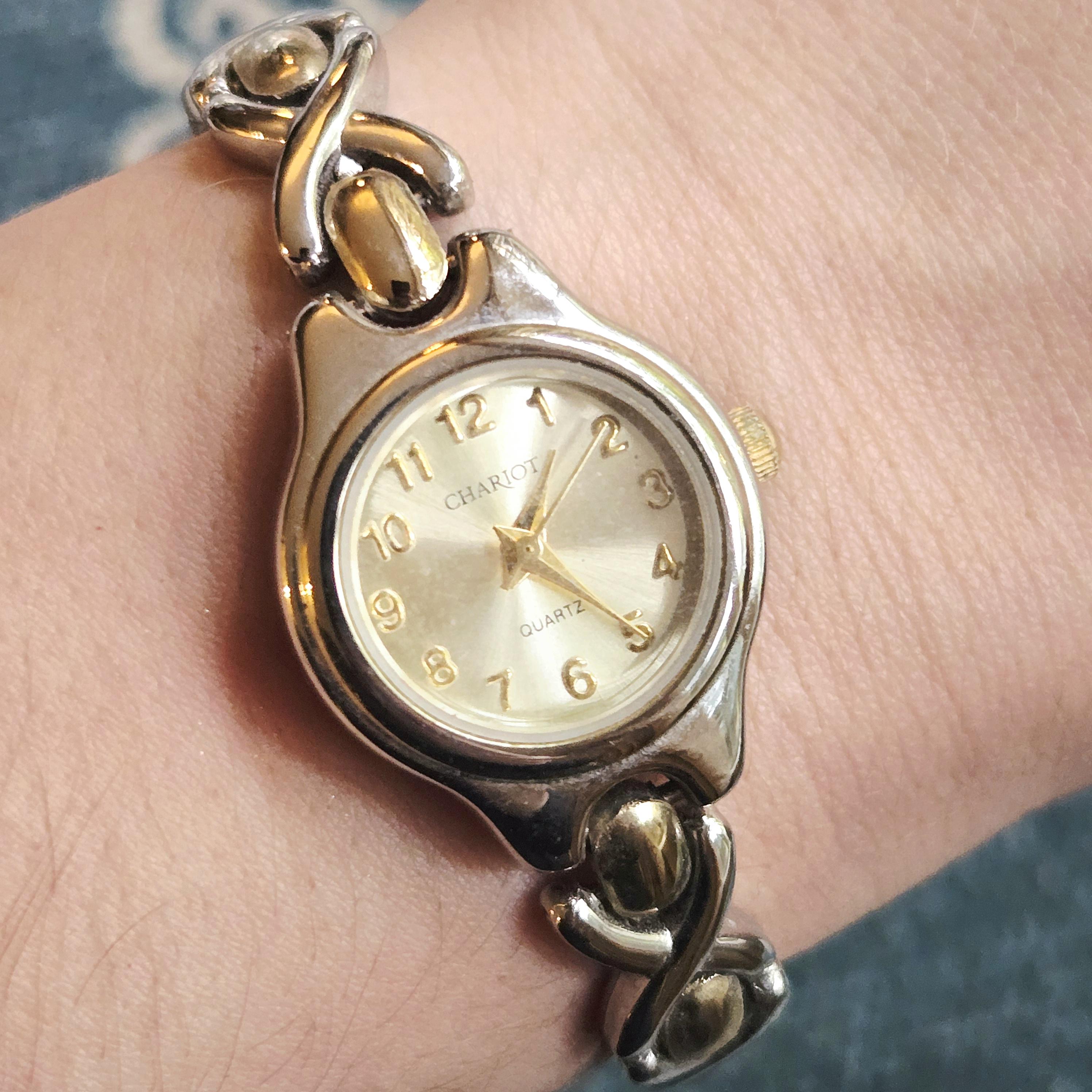 Vintage Gold & Silver Chariot Quartz Watch - Etsy display picture 1