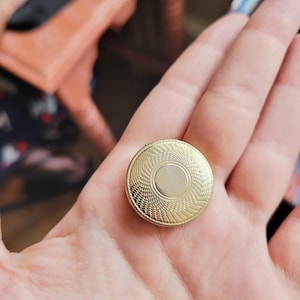 Vintage Tiny Gold Pocket Locket or Compact
