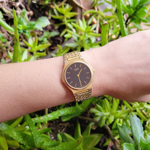 Vintage Citizen Quartz Classic Dainty Gold Watch - image 2