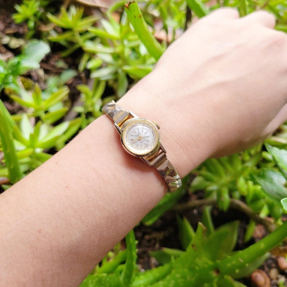 Vintage Classic Gold Helsa 17 Jewels Stretch Watch - image 10