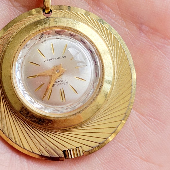 Vintage Swiss Waldman 17 Jewels Watch Necklace - image 7