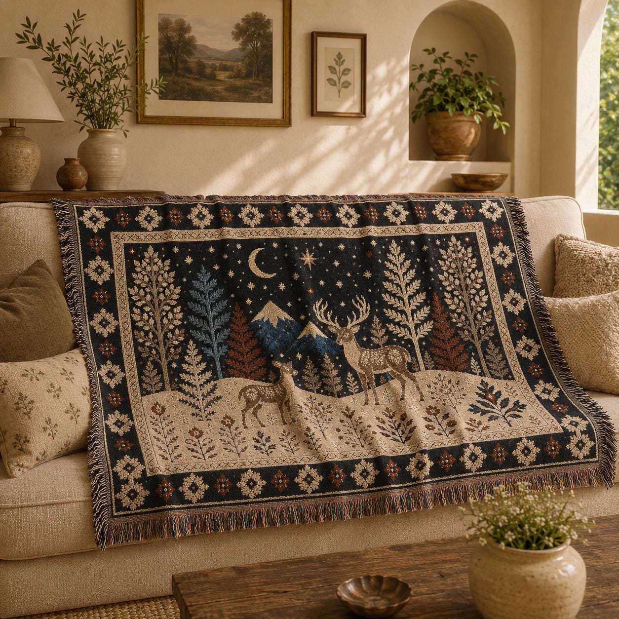 Vintage Nordic Blanket - Etsy