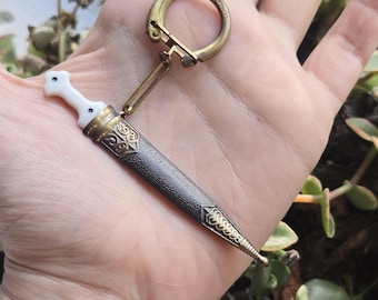 Vintage Sword Rising Sun Keychain
