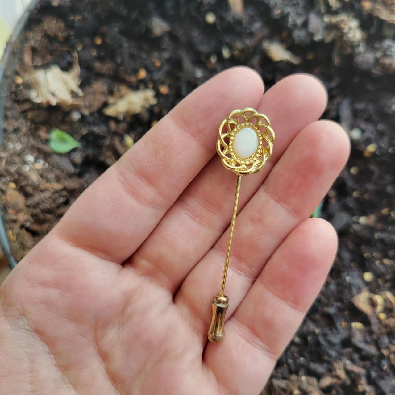 Vintage 14K White Gold Japanese Multi 7mm Akoya Pearl Flower