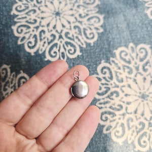 Dainty Silver Locket Pendant Charm